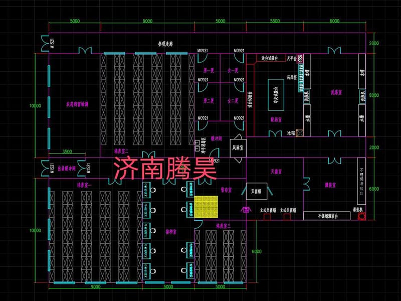 1000平米麻豆精品一区二区综合AV室平麵設計圖